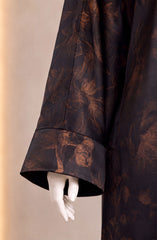 BROWN-BLACK PRINTED ABAYA