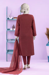 EMBROIDERED ZARI TAR STITCHED 3 PIECE