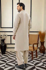 SUMMER'25 MEN KAMEEZ SHALWAR NEUTRAL BEIGE