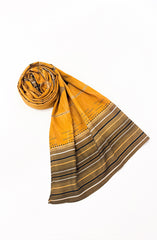 MUSTARD PRINTED VISCOSE STOLE