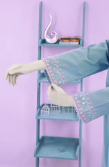 EMBROIDERED ZARI TAR STITCHED 3 PIECE