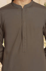 SOLDIER-GREEN BLENDED KAMEEZ SHALWAR
