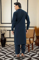 NAVY 100% COTTON KAMEEZ SHALWAR