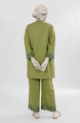 EMBROIDERED CAMBRIC STITCHED 2 PIECE