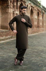 DARK-GREY BLENDED KAMEEZ SHALWAR
