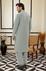 SUMMER'25 MEN KAMEEZ SHALWAR SILVER GREY