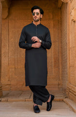 CHARCOAL 100% COTTON KAMEEZ SHALWAR