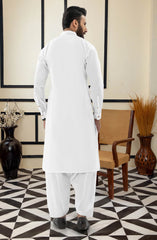 SUMMER'25 MEN KAMEEZ SHALWAR WHITE