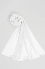 WHITE KOREAN CHIFFON STOLE