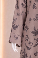 BEIGE PRINTED ABAYA