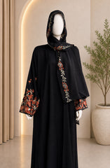 BLACK-GOLD FORMAL FESTIVE ABAYA