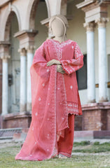 EMBROIDERED CAMBRIC STITCHED 3 PIECE