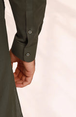 DEEP OLIVE 100% COTTON KAMEEZ SHALWAR