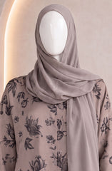 BEIGE PRINTED ABAYA