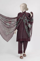 EMBROIDERED CAMBRIC STITCHED 3 PIECE
