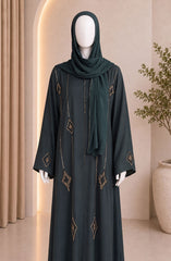 GREEN FORMAL FESTIVE ABAYA