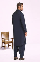 NAVY BLENDED KAMEEZ SHALWAR