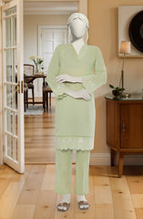 EMBROIDERED JACQUARD 2PCS STITCHED