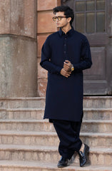 NAVY 100% COTTON KAMEEZ SHALWAR