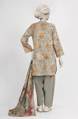 EMBROIDERED PRINTED LAWN STITCHED 2 PIECE