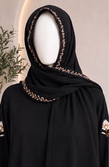 BLACK-WHITE FORMAL FESTIVE ABAYA