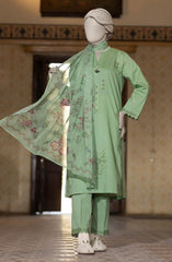 EMBROIDERED CAMBRIC STITCHED 3 PIECE