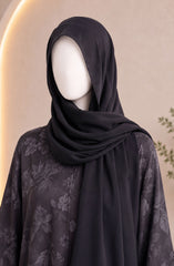 BLACK PRINTED ABAYA