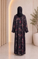 BLACK PRINTED ABAYA