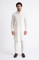 OFF-WHITE BLENDED KURTA PAJAMA