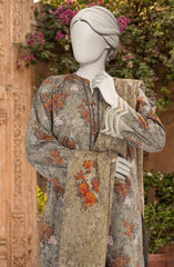 EMBROIDERED PRINTED LAWN 3PCS UNSTITCHED