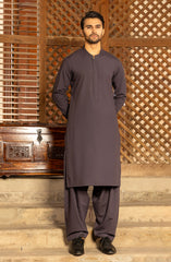 WINTER'23 MEN KAMEEZ SHALWAR WITH WAIST COAT PURPLE