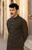 WINTER'23 MEN KAMEEZ SHALWAR WITH WAIST COAT BROWN