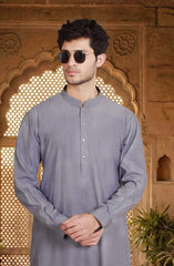 STONE-BLUE BLENDED KAMEEZ SHALWAR