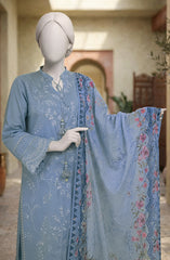 EMBROIDERED CAMBRIC 3PCS UNSTITCHED
