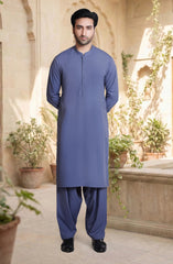 MUTED-PURPLE BLENDED KAMEEZ SHALWAR