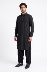 MARBLE-BLACK BLENDED KAMEEZ SHALWAR
