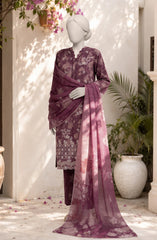 EMBROIDERED PRINTED CAMBRIC STITCHED 3 PIECE