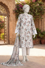 EMBROIDERED PRINTED LAWN 3PCS UNSTITCHED
