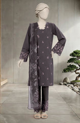 EMBROIDERED CAMBRIC 3PCS UNSTITCHED