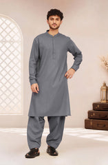 LIGHT-GREY BLENDED KAMEEZ SHALWAR