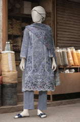 EMBROIDERED PRINTED LAWN STITCHED 3 PIECE