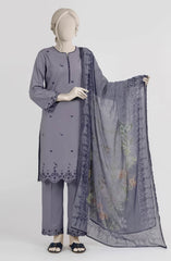 EMBROIDERED CAMBRIC STITCHED 3 PIECE