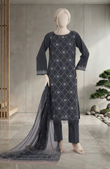 EMBROIDERED CAMBRIC 3PCS UNSTITCHED