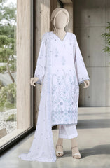 EMBROIDERED CAMBRIC 3PCS UNSTITCHED