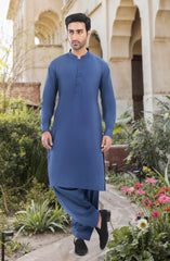ELECTRIC BLUE 100% COTTON KAMEEZ SHALWAR