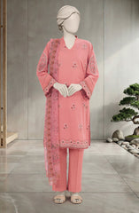 EMBROIDERED CAMBRIC 3PCS UNSTITCHED