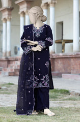 EMBROIDERED CAMBRIC STITCHED 3 PIECE