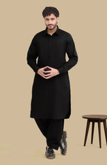 BLACK 100% COTTON KAMEEZ SHALWAR