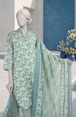 PRINTED TEXTURED LAWN 3PCS UNSTITCHED