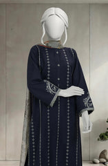 EMBROIDERED CAMBRIC 3PCS UNSTITCHED